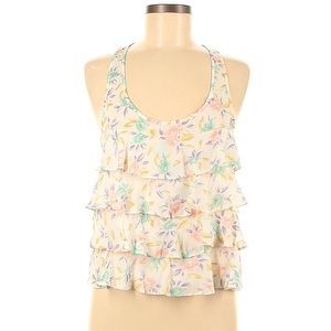 Spring summer colors layered sleeveless blouse